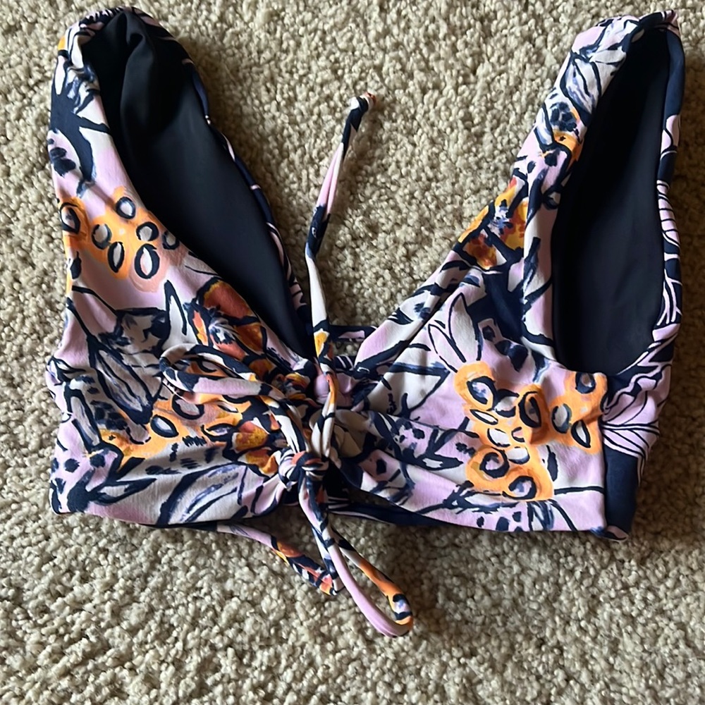 Maaji colorful tie up bikini top